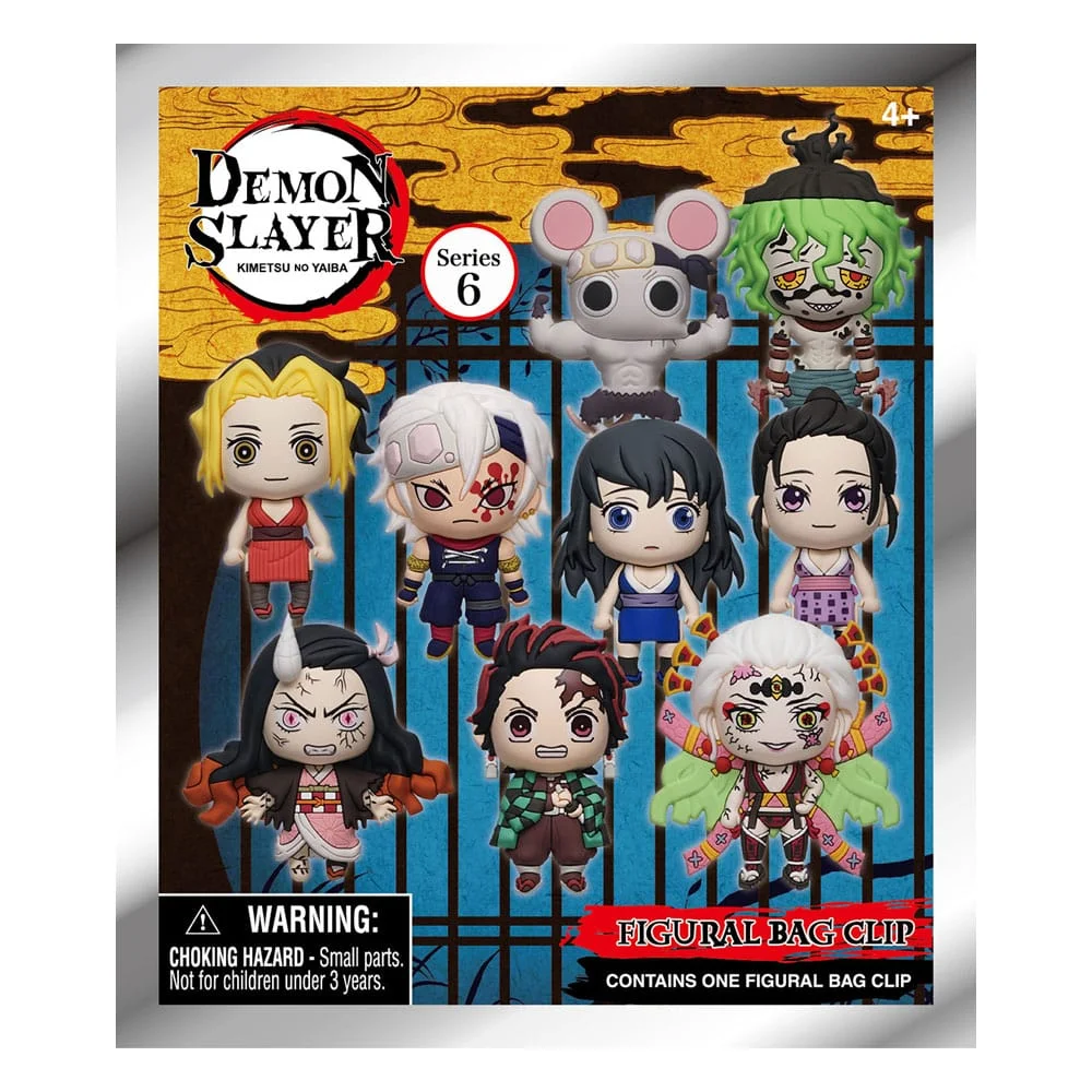 Demon Slayer: Kimetsu no Yaiba 3D PVC Bag Clips Series 6 Blind Bag - 1 Unidade